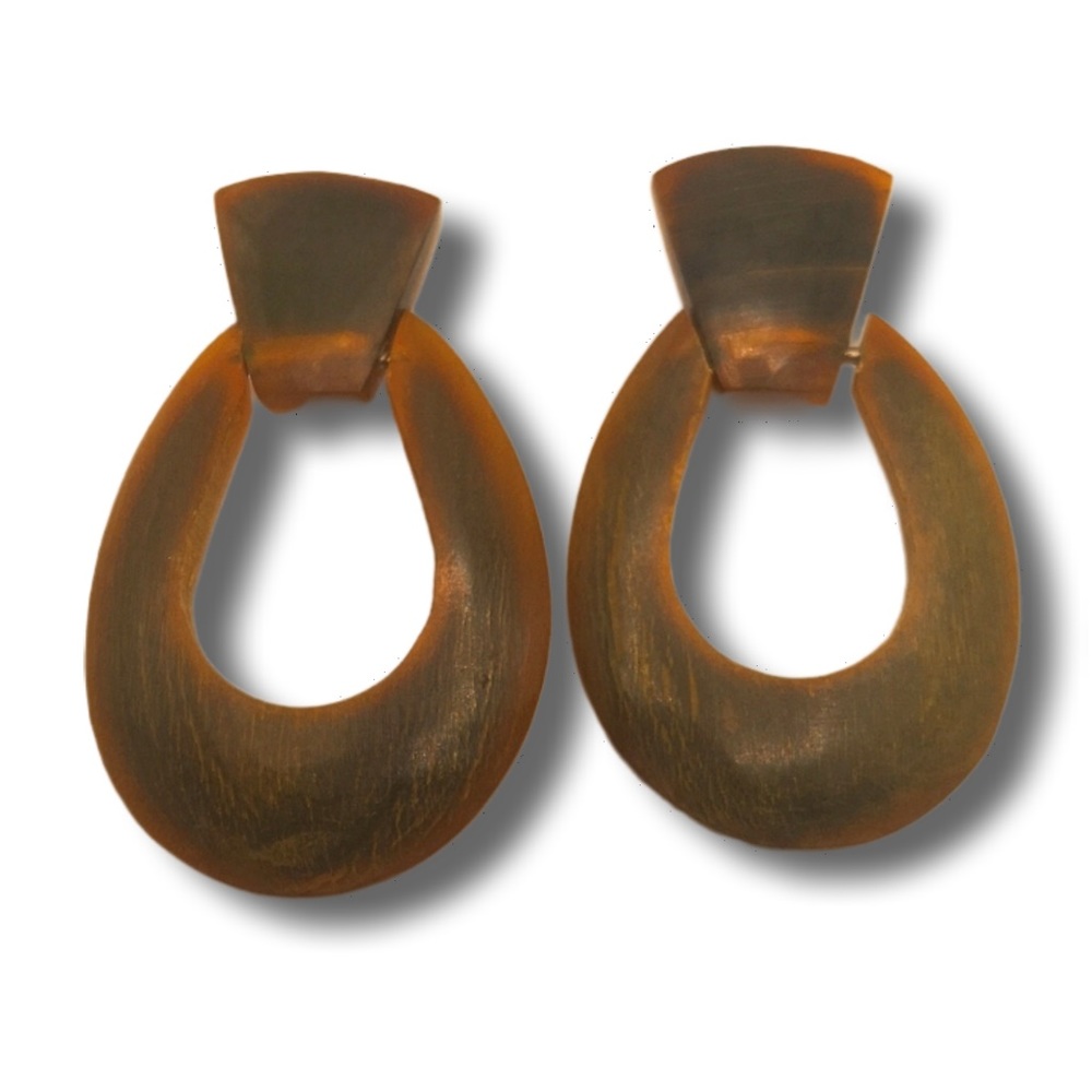 Vintage clip on door knocker earrings
